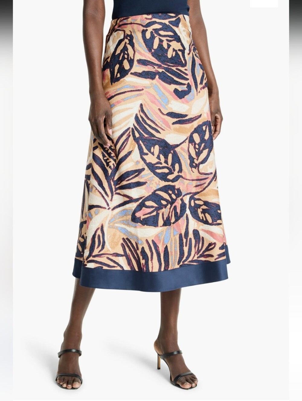 Nick +Zoe Garden Multicolor Floral A-Line  Skirt *Large *NWT